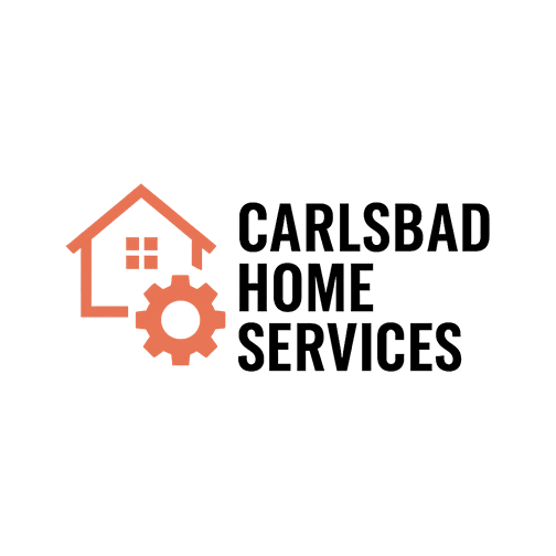 Logo for Carlsbad Home Services featuring a house and gear icon